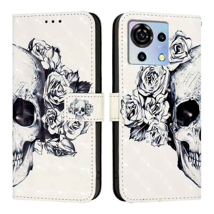 For ZTE Blade V50 Vita 3D Painting Horizontal Flip Leather Phone Case
