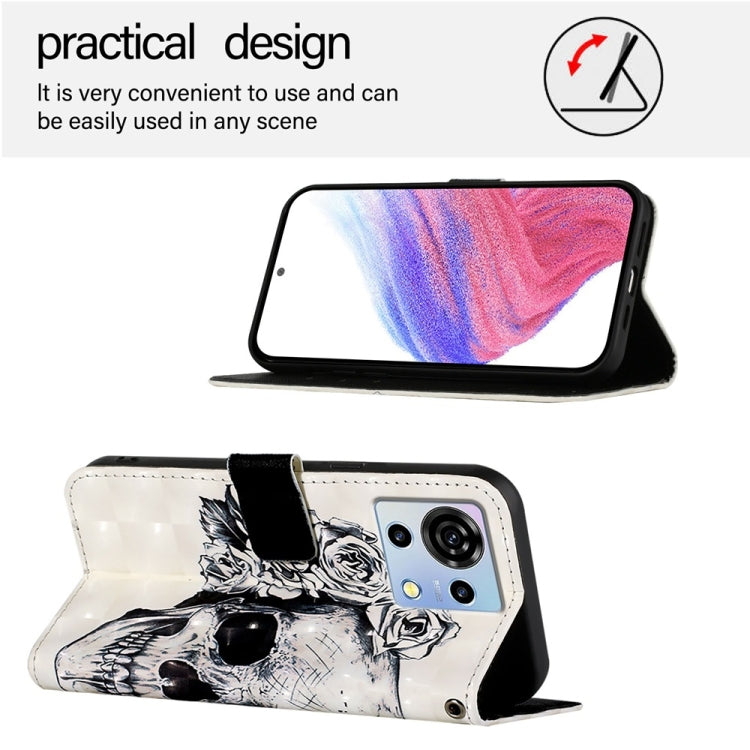 For ZTE Blade V50 Vita 3D Painting Horizontal Flip Leather Phone Case