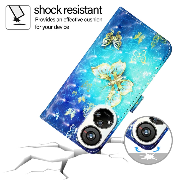 For ZTE Blade V40s 3D Painting Horizontal Flip Leather Phone Case