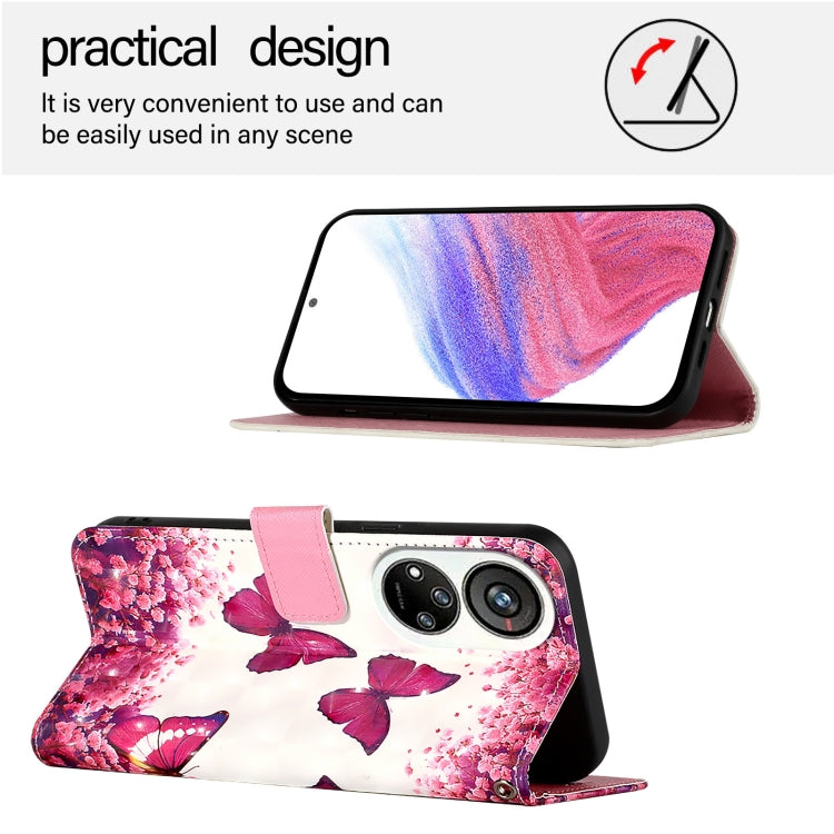 For ZTE Blade V40s 3D Painting Horizontal Flip Leather Phone Case