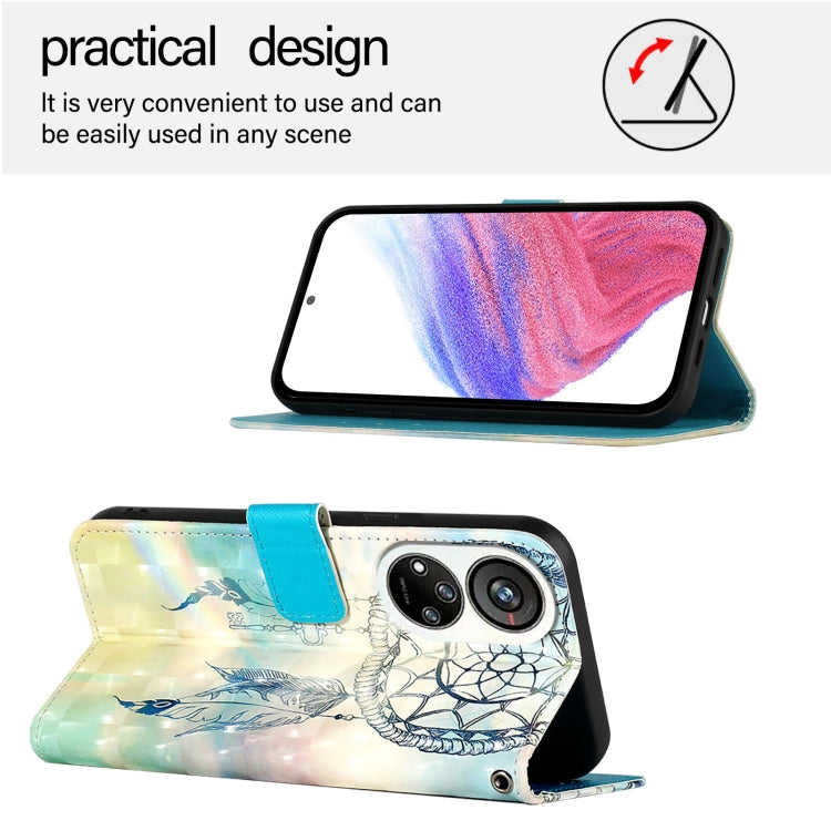 For ZTE Blade V40s 3D Painting Horizontal Flip Leather Phone Case