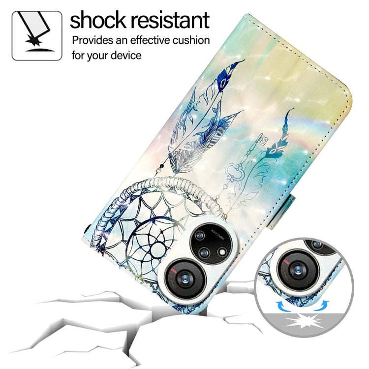 For ZTE Blade V40s 3D Painting Horizontal Flip Leather Phone Case