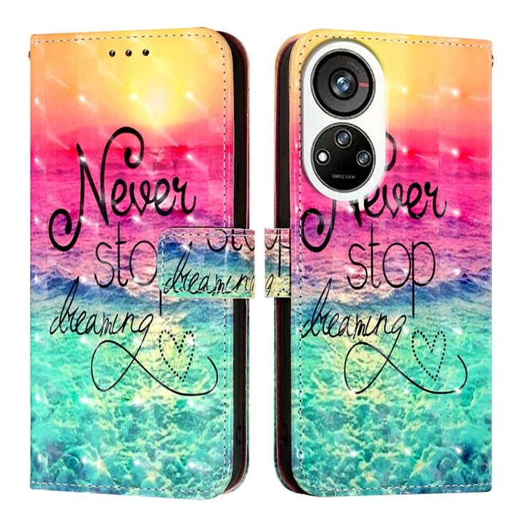 For ZTE Blade V40s 3D Painting Horizontal Flip Leather Phone Case