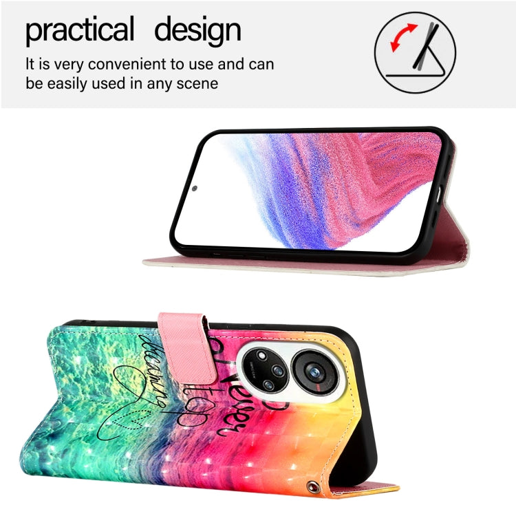 For ZTE Blade V40s 3D Painting Horizontal Flip Leather Phone Case