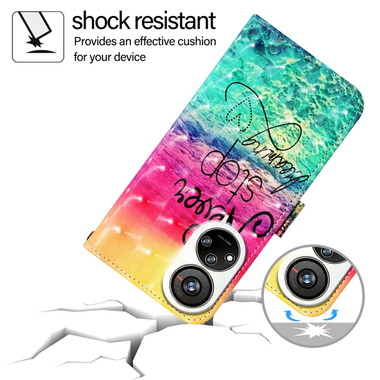 For ZTE Blade V40s 3D Painting Horizontal Flip Leather Phone Case