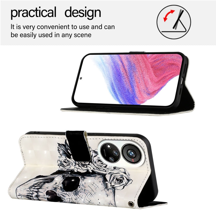 For ZTE Blade V40s 3D Painting Horizontal Flip Leather Phone Case