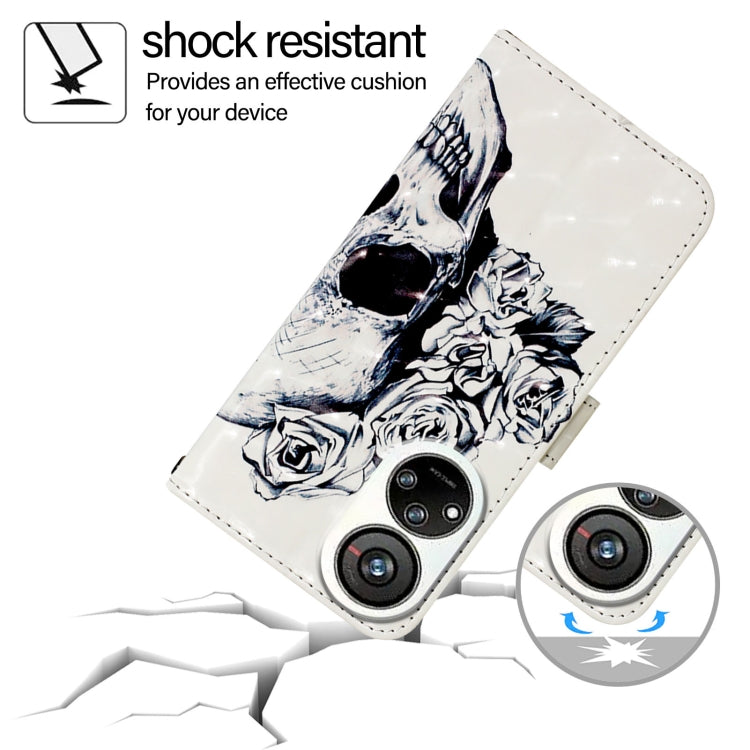 For ZTE Blade V40s 3D Painting Horizontal Flip Leather Phone Case