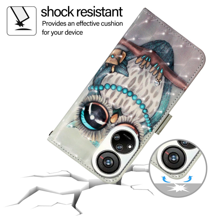 For ZTE Blade V40s 3D Painting Horizontal Flip Leather Phone Case