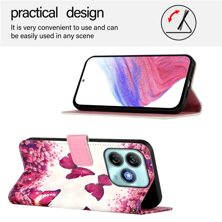 For ZTE Blade A75 4G 3D Painting Horizontal Flip Leather Phone Case