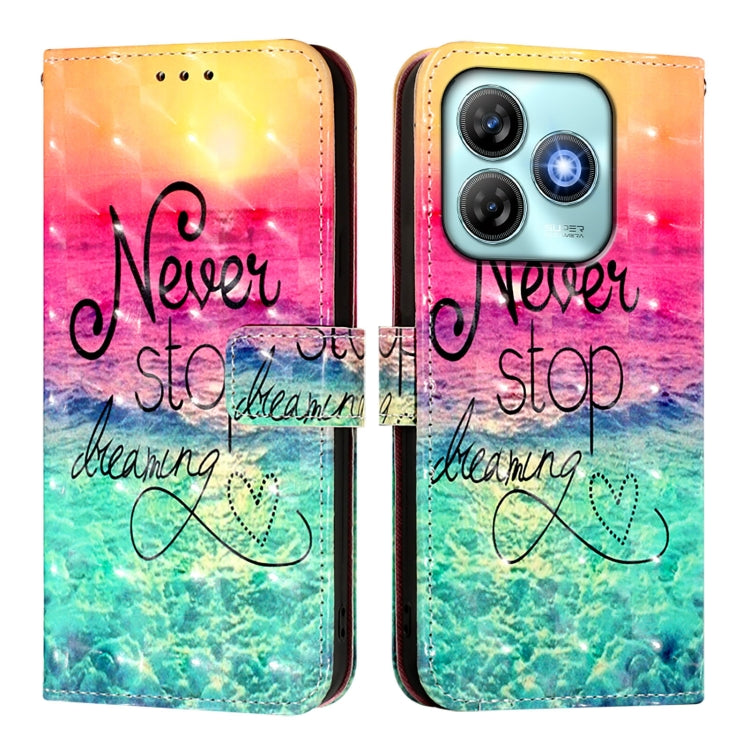 For ZTE Blade A75 4G 3D Painting Horizontal Flip Leather Phone Case