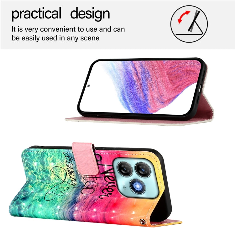 For ZTE Blade A75 4G 3D Painting Horizontal Flip Leather Phone Case