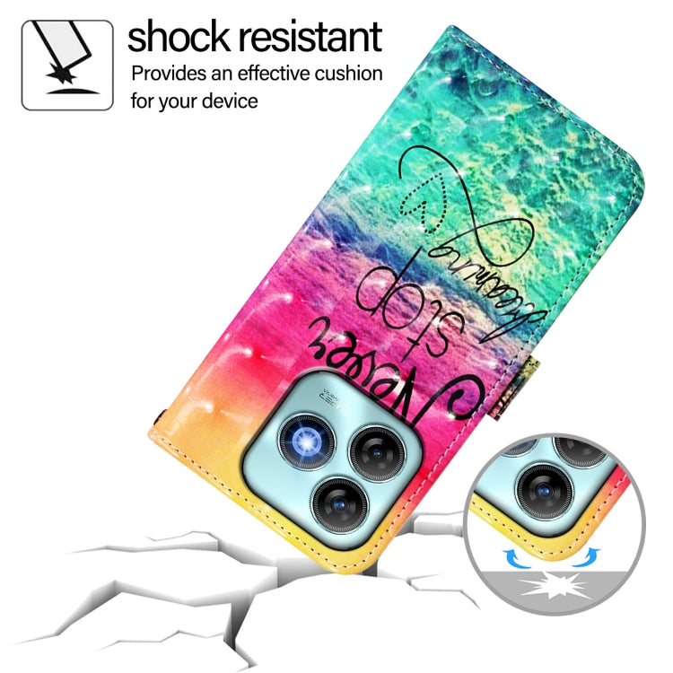 For ZTE Blade A75 4G 3D Painting Horizontal Flip Leather Phone Case
