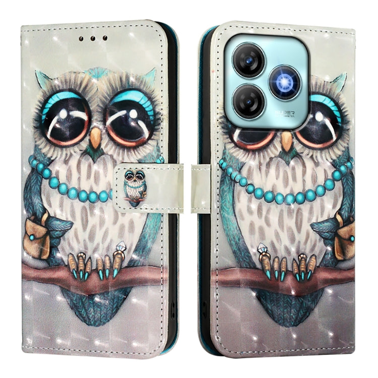 For ZTE Blade A75 4G 3D Painting Horizontal Flip Leather Phone Case