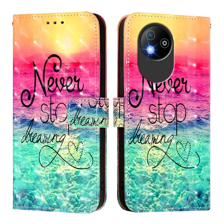 For ZTE Blade A35 Lite / A35 Core 3D Painting Horizontal Flip Leather Phone Case