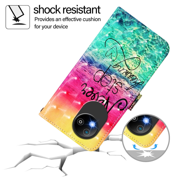 For ZTE Blade A35 Lite / A35 Core 3D Painting Horizontal Flip Leather Phone Case