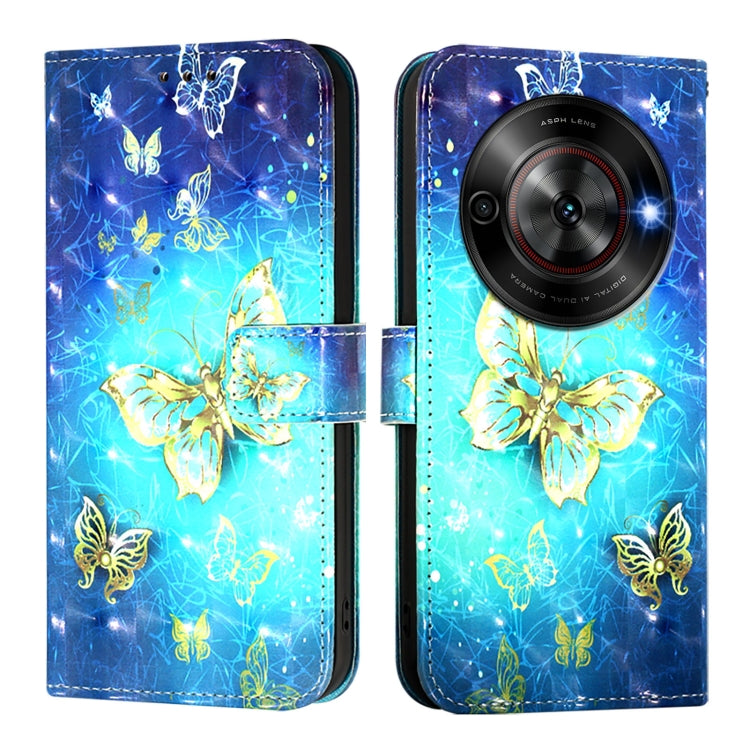 For ZTE Blade A75 5G / Nubia Focus 3D Painting Horizontal Flip Leather Phone Case