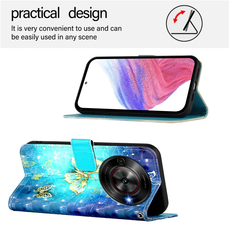 For ZTE Blade A75 5G / Nubia Focus 3D Painting Horizontal Flip Leather Phone Case