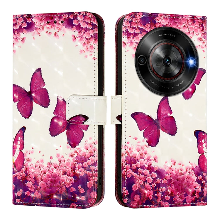 For ZTE Blade A75 5G / Nubia Focus 3D Painting Horizontal Flip Leather Phone Case