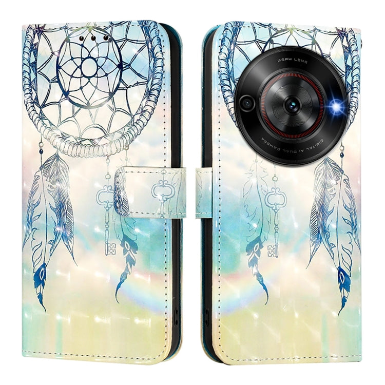 For ZTE Blade A75 5G / Nubia Focus 3D Painting Horizontal Flip Leather Phone Case