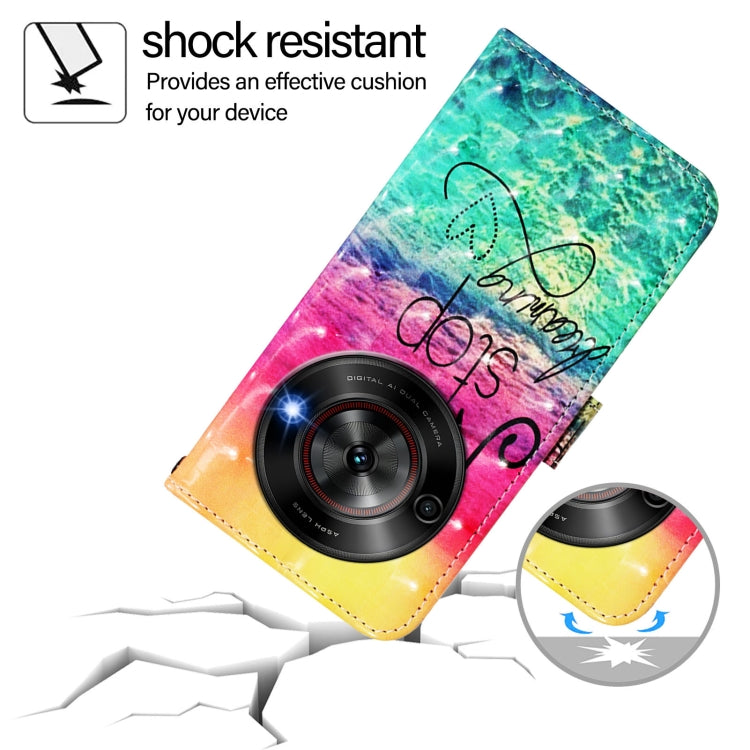 For ZTE Blade A75 5G / Nubia Focus 3D Painting Horizontal Flip Leather Phone Case