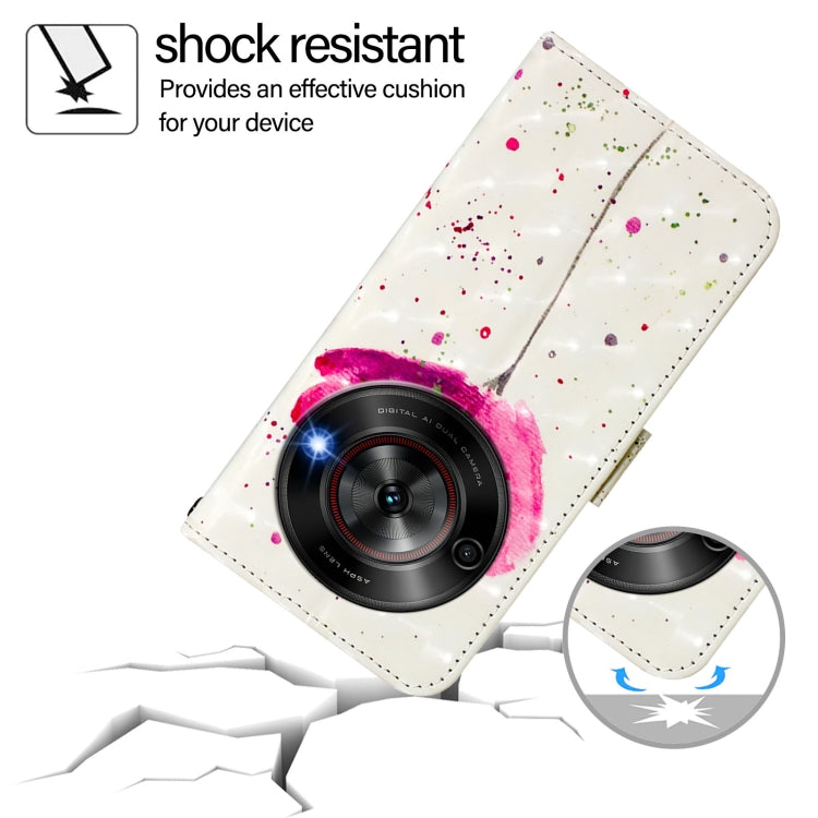 For ZTE Blade A75 5G / Nubia Focus 3D Painting Horizontal Flip Leather Phone Case