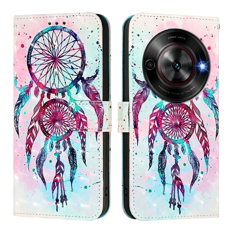 For ZTE Blade A75 5G / Nubia Focus 3D Painting Horizontal Flip Leather Phone Case