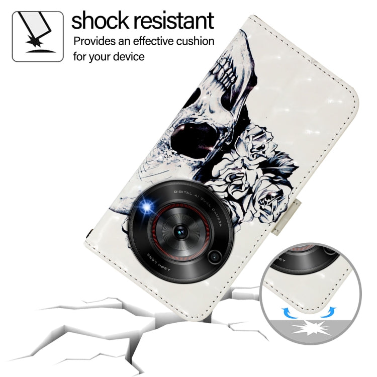For ZTE Blade A75 5G / Nubia Focus 3D Painting Horizontal Flip Leather Phone Case