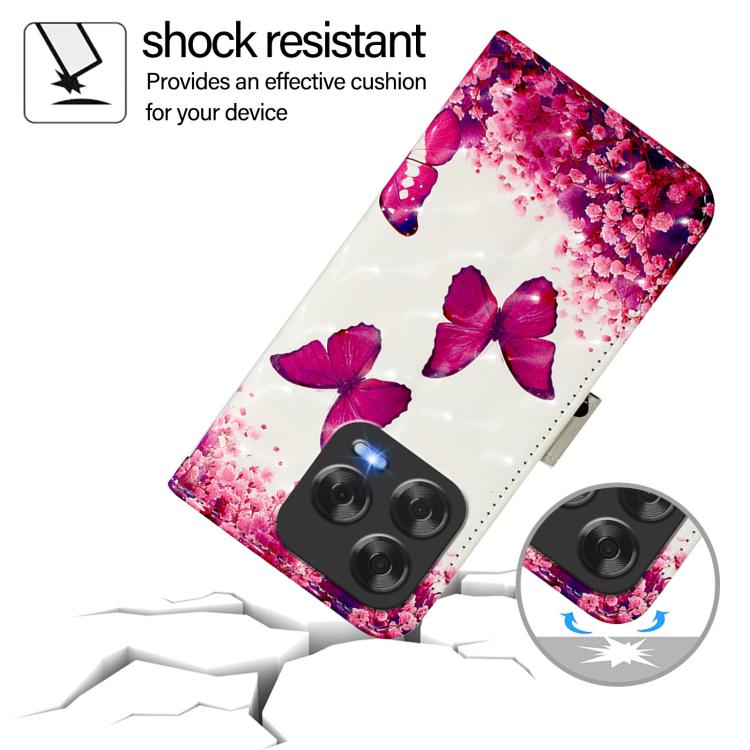 For ZTE Blade V70 Design 3D Painting Horizontal Flip Leather Phone Case