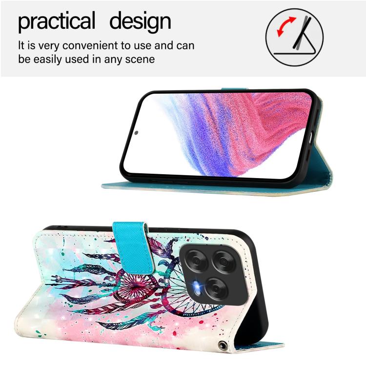 For ZTE Blade V70 Design 3D Painting Horizontal Flip Leather Phone Case
