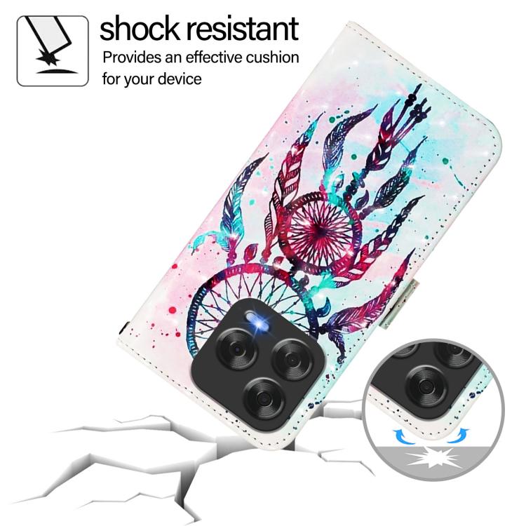 For ZTE Blade V70 Design 3D Painting Horizontal Flip Leather Phone Case