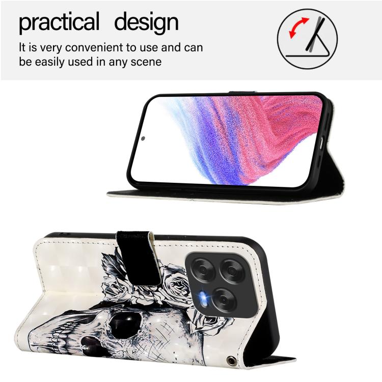 For ZTE Blade V70 Design 3D Painting Horizontal Flip Leather Phone Case