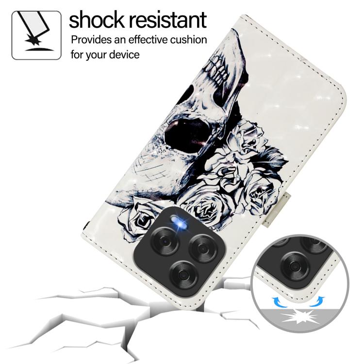 For ZTE Blade V70 Design 3D Painting Horizontal Flip Leather Phone Case