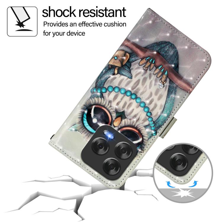 For ZTE Blade V70 Design 3D Painting Horizontal Flip Leather Phone Case