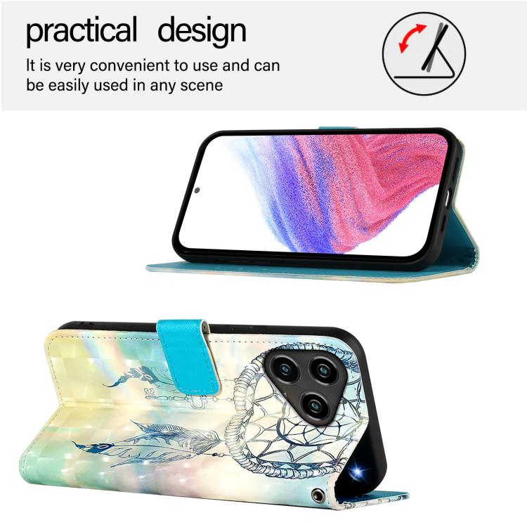 For ZTE Blade A76 4G 3D Painting Horizontal Flip Leather Phone Case