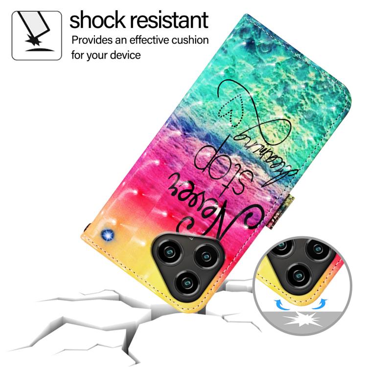 For ZTE Blade A76 4G 3D Painting Horizontal Flip Leather Phone Case