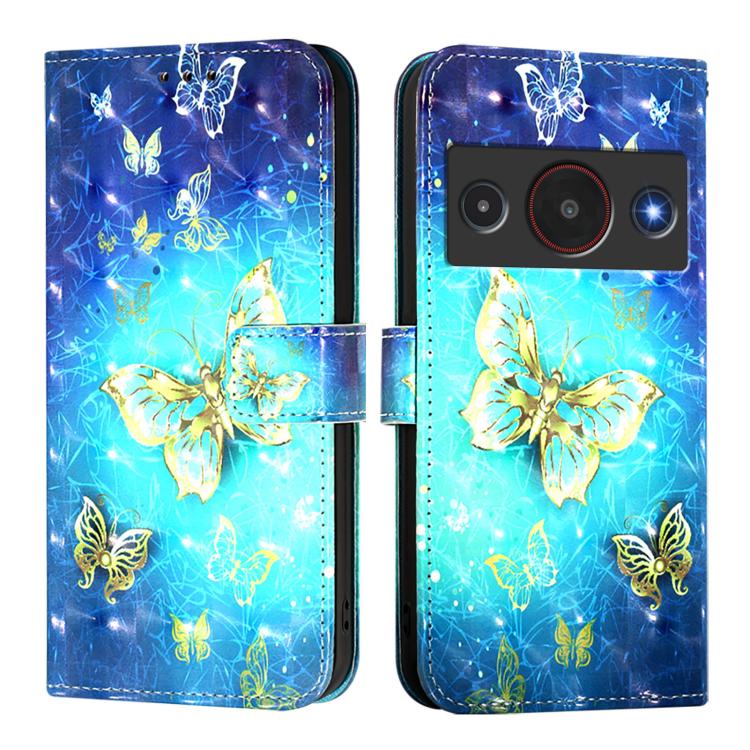 For ZTE Blade A75 Pro / Telstra T-Elite 5G 3D Painting Horizontal Flip Leather Phone Case