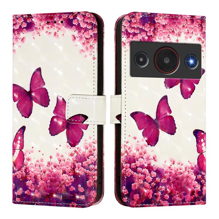 For ZTE Blade A75 Pro / Telstra T-Elite 5G 3D Painting Horizontal Flip Leather Phone Case