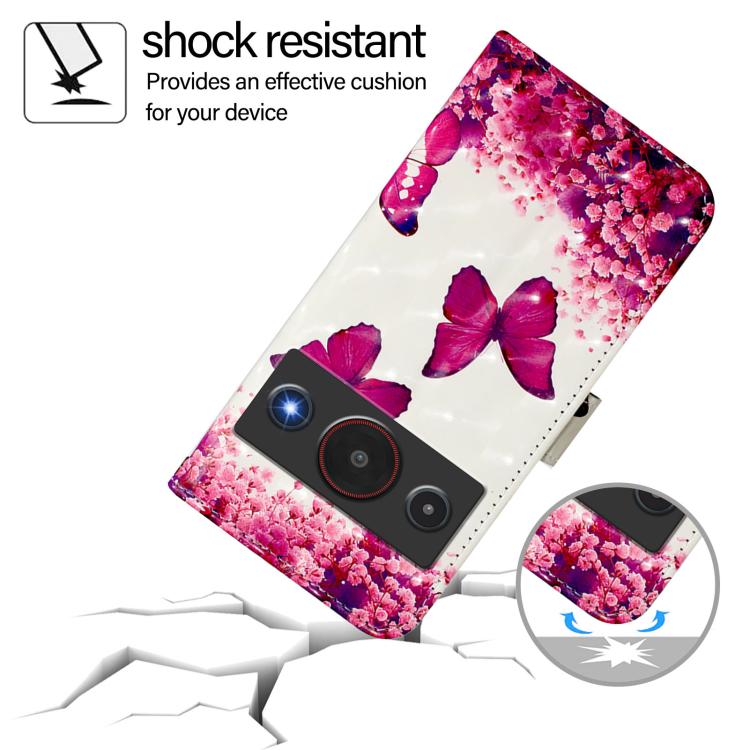For ZTE Blade A75 Pro / Telstra T-Elite 5G 3D Painting Horizontal Flip Leather Phone Case