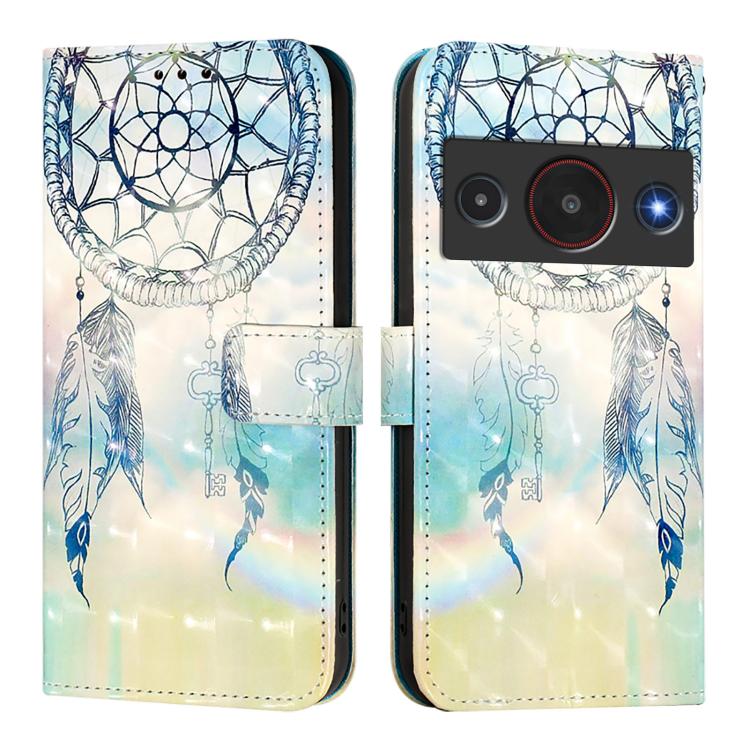 For ZTE Blade A75 Pro / Telstra T-Elite 5G 3D Painting Horizontal Flip Leather Phone Case