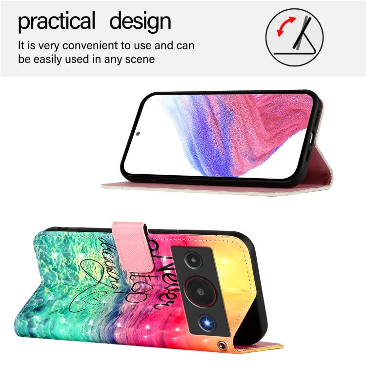 For ZTE Blade A75 Pro / Telstra T-Elite 5G 3D Painting Horizontal Flip Leather Phone Case
