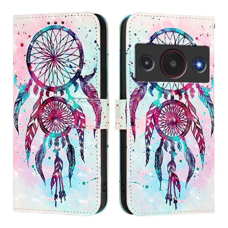 For ZTE Blade A75 Pro / Telstra T-Elite 5G 3D Painting Horizontal Flip Leather Phone Case