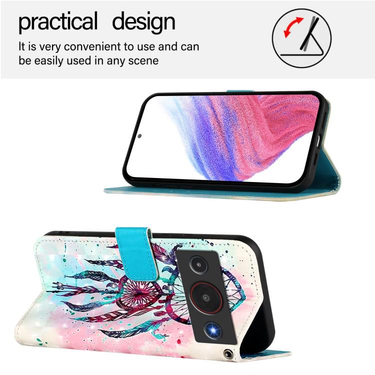 For ZTE Blade A75 Pro / Telstra T-Elite 5G 3D Painting Horizontal Flip Leather Phone Case