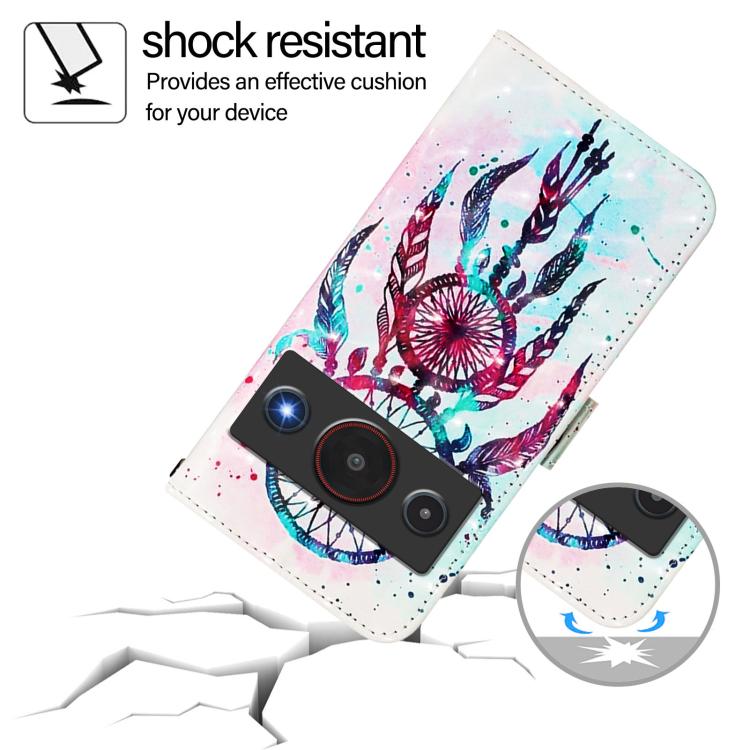 For ZTE Blade A75 Pro / Telstra T-Elite 5G 3D Painting Horizontal Flip Leather Phone Case