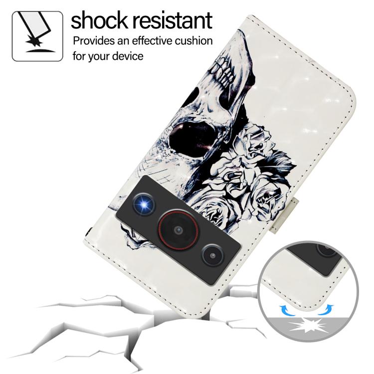 For ZTE Blade A75 Pro / Telstra T-Elite 5G 3D Painting Horizontal Flip Leather Phone Case