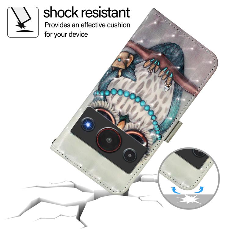 For ZTE Blade A75 Pro / Telstra T-Elite 5G 3D Painting Horizontal Flip Leather Phone Case