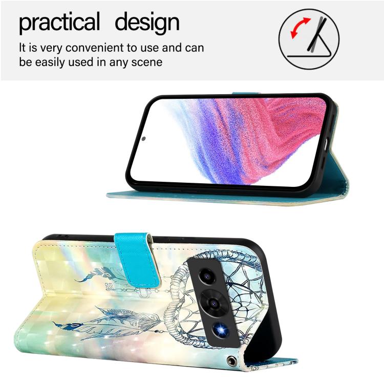 For ZTE nubia P7 Pro 5G / Optus X Value 5G 3D Painting Horizontal Flip Leather Phone Case