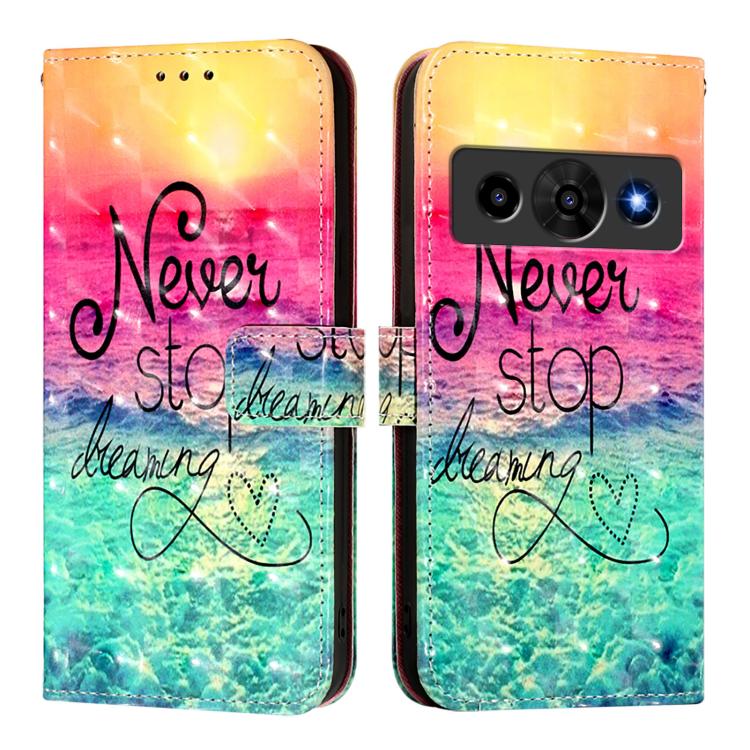 For ZTE nubia P7 Pro 5G / Optus X Value 5G 3D Painting Horizontal Flip Leather Phone Case