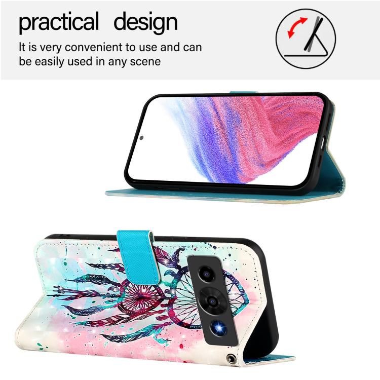 For ZTE nubia P7 Pro 5G / Optus X Value 5G 3D Painting Horizontal Flip Leather Phone Case