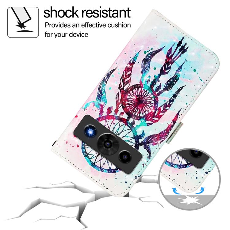 For ZTE nubia P7 Pro 5G / Optus X Value 5G 3D Painting Horizontal Flip Leather Phone Case
