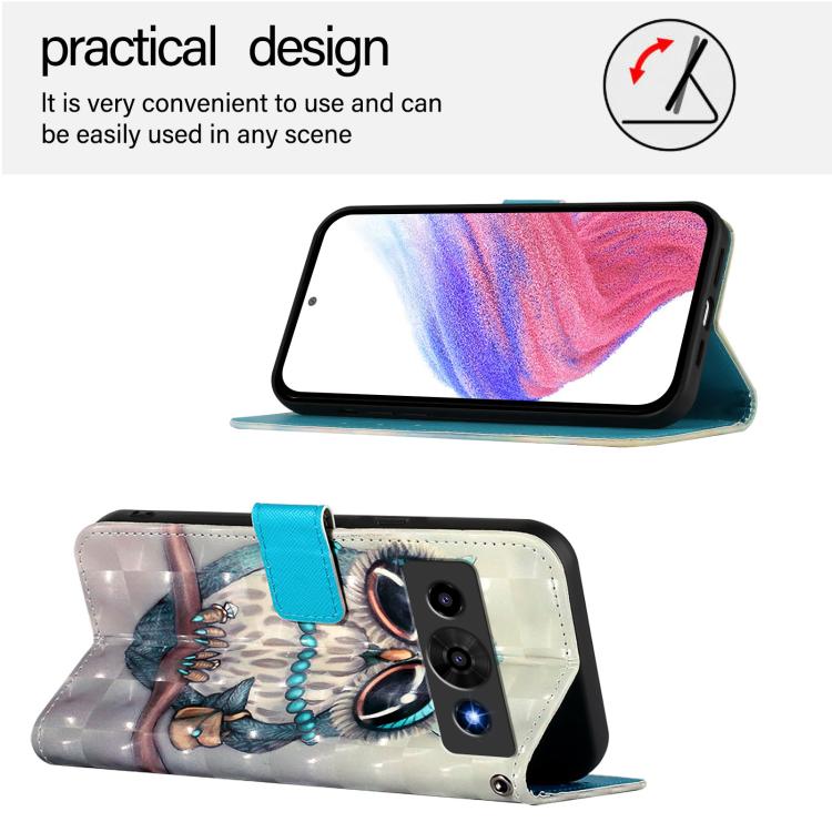 For ZTE nubia P7 Pro 5G / Optus X Value 5G 3D Painting Horizontal Flip Leather Phone Case